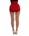 Dolce & Gabbana Elegant Silk High Waist Embroidered Shorts