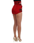 Dolce & Gabbana Elegant Silk High Waist Embroidered Shorts