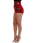 Dolce & Gabbana Elegant Silk High Waist Embroidered Shorts