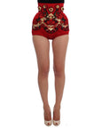 Dolce & Gabbana Enchanted Sicilian Rose Embroidered Mini Shorts
