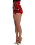 Dolce & Gabbana Enchanted Sicilian Rose Embroidered Mini Shorts