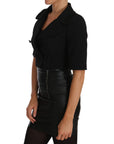 Dolce & Gabbana Elegant Black Cropped Wool Blazer