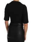 Dolce & Gabbana Elegant Black Cropped Wool Blazer