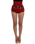 Dolce & Gabbana Enchanted Sicily Crystal-Embellished Silk Shorts