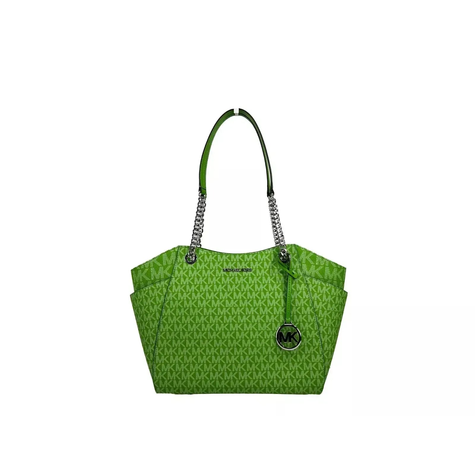 Michael Kors Jet Set Large Chain Shoulder Tote Bag Jungle Green