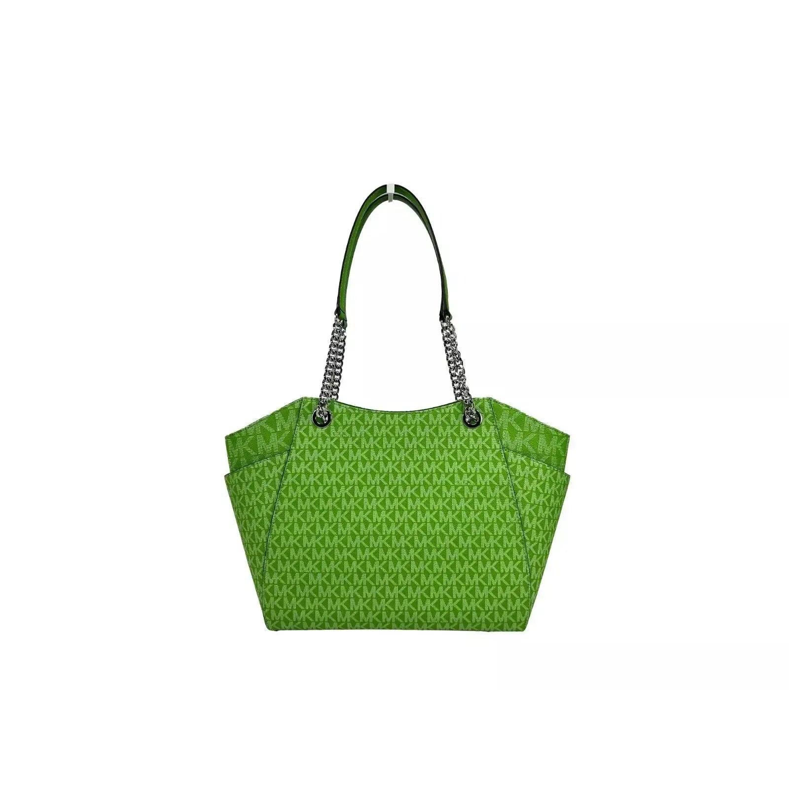 Michael Kors Jet Set Large Chain Shoulder Tote Bag Jungle Green