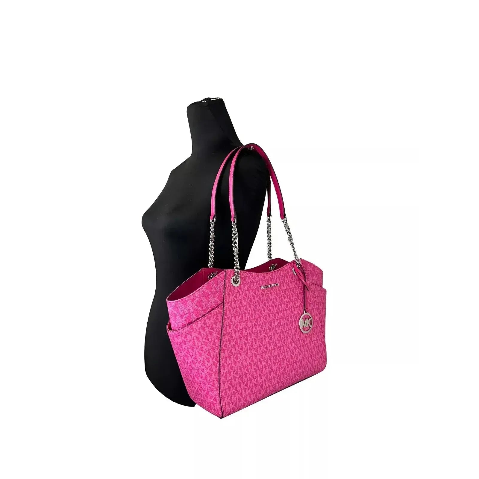 Michael Kors Jet Set Large Chain Shoulder Tote Bag Dragon Fruit