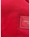 Dolce & Gabbana Red Cotton Logo Hooded Sweatshirt Sweater