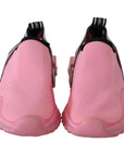 Dolce & Gabbana Pink Low Top Sorrento Sneakers Slip On Casual Shoes