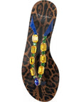 Dolce & Gabbana Blue Crystals Flats Sandals Beachwear Shoes