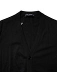 Dolce & Gabbana Black Cashmere Button Down Cardigan Sweater