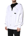 Dolce & Gabbana White Cotton Men Pullover Sweatshirt Sweater