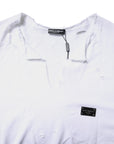 Dolce & Gabbana White Cotton Men Pullover Sweatshirt Sweater