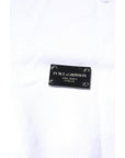 Dolce & Gabbana White Cotton Men Pullover Sweatshirt Sweater