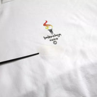 Balenciaga White Cotton Logo Hooded Pullover Oversize Sweater