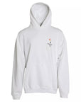 Balenciaga White Cotton Logo Hooded Pullover Oversize Sweater
