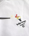 Balenciaga White Cotton Logo Hooded Pullover Oversize Sweater