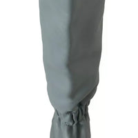 Valentino Blue Leather Elastic Flats Pull On Knee High Boots Shoes