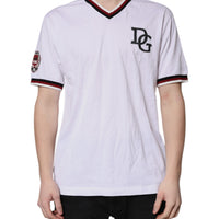 Dolce & Gabbana White #DGMillennials King Crown V-neck T-shirt