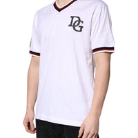 Dolce & Gabbana White #DGMillennials King Crown V-neck T-shirt