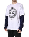 Dolce & Gabbana White Graphic Print Cotton Crew Neck T-shirt
