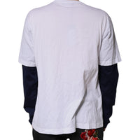 Dolce & Gabbana White Graphic Print Cotton Crew Neck T-shirt