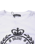 Dolce & Gabbana White Graphic Print Cotton Crew Neck T-shirt
