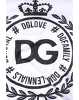 Dolce & Gabbana White Graphic Print Cotton Crew Neck T-shirt