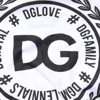 Dolce & Gabbana White Graphic Print Cotton Crew Neck T-shirt