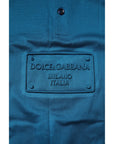 Dolce & Gabbana Blue Logo Cotton Men Polo Shirt T-shirt