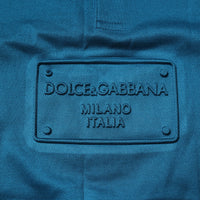 Dolce & Gabbana Blue Logo Cotton Men Polo Shirt T-shirt