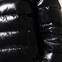 Dolce & Gabbana Black Logo Plaque Full Zip Puffer Jacket
