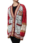 Dolce & Gabbana Multicolor Floral Lace Cardigan Sweater