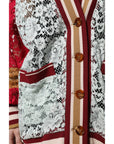 Dolce & Gabbana Multicolor Floral Lace Cardigan Sweater