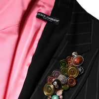 Dolce & Gabbana Multicolor Patchwork Embellished Coat Jacket