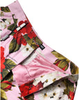 Dolce & Gabbana Pink Floral Print High Waist Hotpants Short