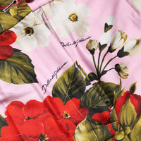 Dolce & Gabbana Pink Floral Print High Waist Hotpants Short