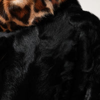 Dolce & Gabbana Black Lamb Fur Short Women Coat Jacket