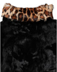 Dolce & Gabbana Black Lamb Fur Short Women Coat Jacket