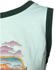 Dolce & Gabbana Light Green Graphic Print Sleeveless Tank T-shirt