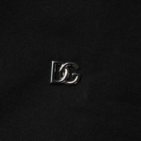 Dolce & Gabbana Black Cotton Crew Neck Sweatshirt Sweater