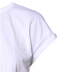 Dolce & Gabbana White Cotton Crew Neck Cropped T-shirt Top