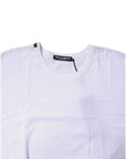 Dolce & Gabbana White Cotton Crew Neck Cropped T-shirt Top