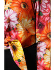 Dolce & Gabbana Multicolor Floral Cotton Cropped Blouse Top