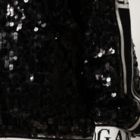 Dolce & Gabbana Black DG Queen Sequin Pullover Sweater