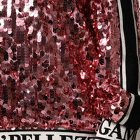 Dolce & Gabbana Pink DG Queen Sequin Pullover Sweater