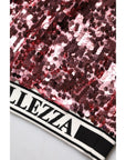 Dolce & Gabbana Pink DG Queen Sequin Pullover Sweater