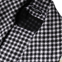 Dolce & Gabbana Black White Monochrome Patterned Floral Cape Jacket