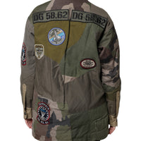 Dolce & Gabbana Military Green Cotton Button Down Jacket