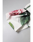Dolce & Gabbana White Floral Print Cropped Bustier Corset Top